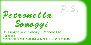 petronella somogyi business card